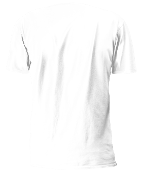 Blaues Polo-Shirt von hinten mit weißem Wunschtext